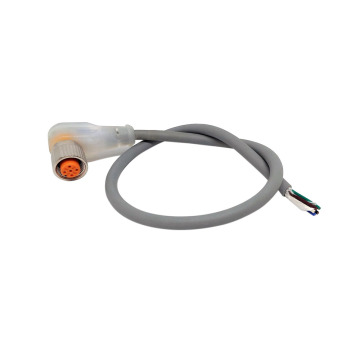 Conector fêmea de ângulo reto M12 com indicador LED