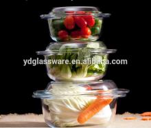 Round shape glass cookware glass casserole
