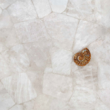 Palatial architecture decoration natural white crystal gem stones