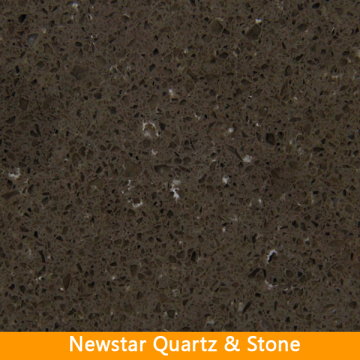 NQ5060Y--Newstar 4360 Wild Rice brown marble quartz Factory Price Quartz Countertop Stone
