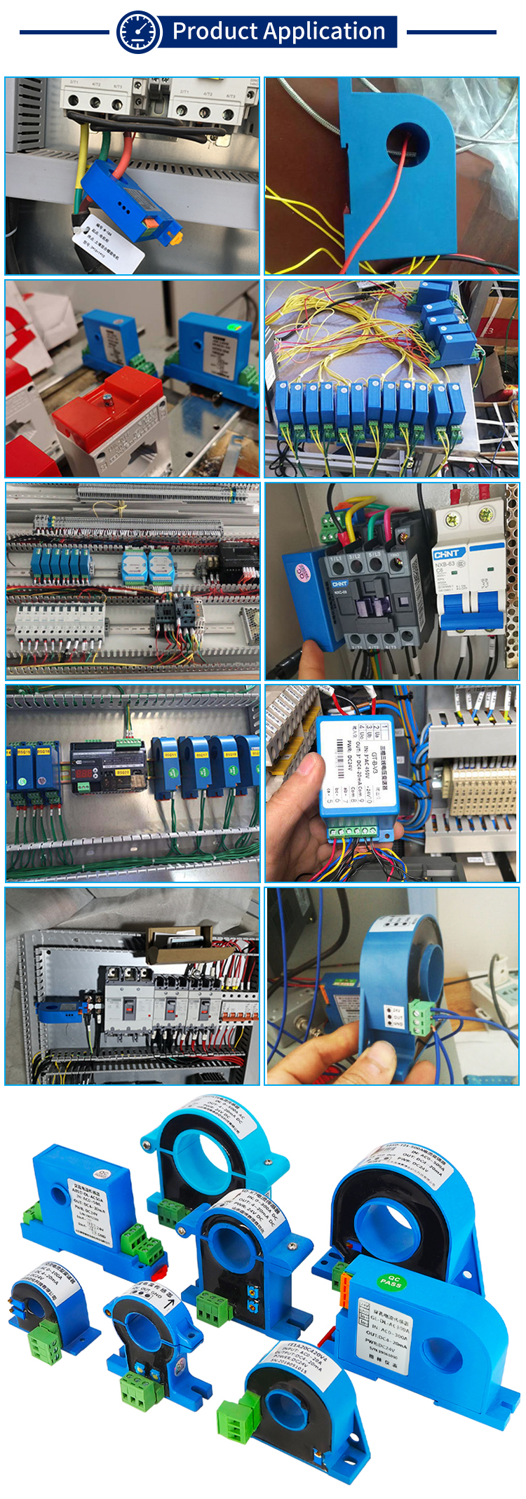 500A 1000A DC Current Transmitter Hall Effect Split Core Current Sensor Measuring Transformer Closed Loop DC Current Transducer