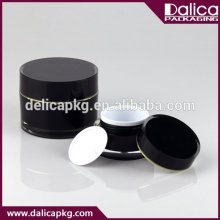 double wall acrylic black jar