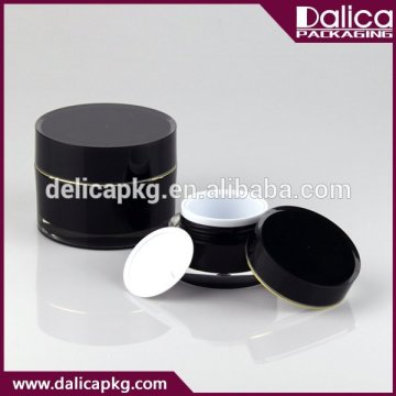 double wall acrylic black jar