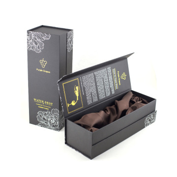 Botol Mewah Pemasangan Magnet Matte Black Wine Box