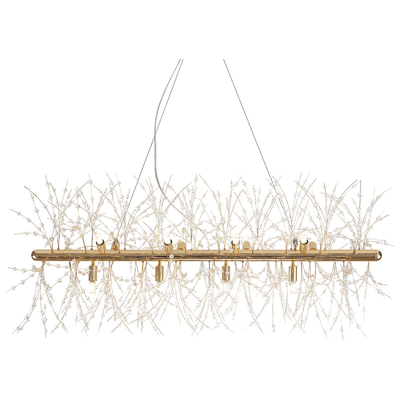 Modern Golden Beaded Chandeliers