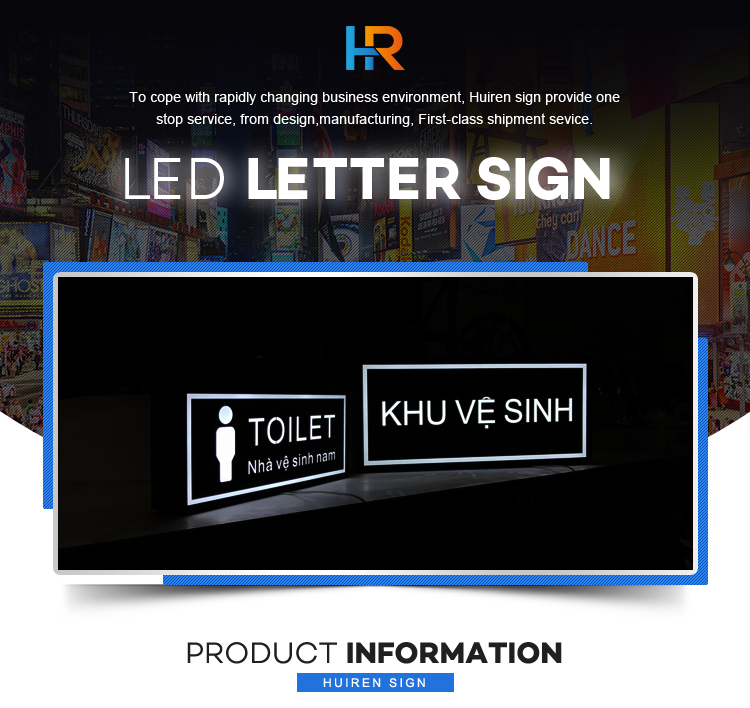 High Quality Diy Advertising Led Hollow Light Box For Shop / Bus Stop / Cinema/Toliet