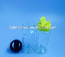 60/100ml plastic spice bottle plastic salt&pepper shaker bottle with butterfly plastic caps