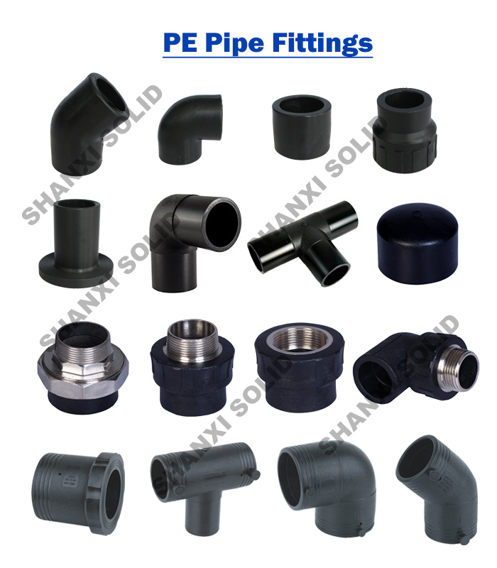 PE100,PE80 HDPE Plastic Pipe Fitting for Pipe