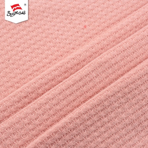 Slub Thermal Waffle Knit Rayon Spandex Jersey Fabrics