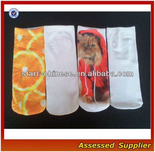 Digital print socks/ Women's Sublimated Ankle Low Cut Ped Socks / Ankle Sublimation printing socks/ Ankle photo print socks