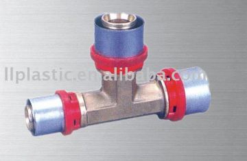 brass fitting reduced tee