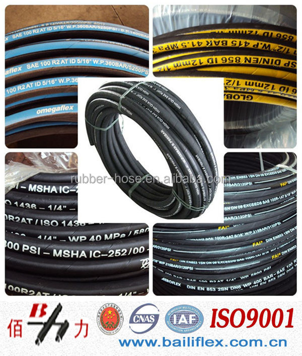 Embossed Mark Hydraulic Rubber Hose for Engineering Machinery