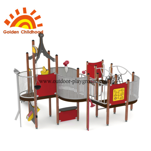 Peralatan playhouse luar ruangan HPL untuk anak-anak