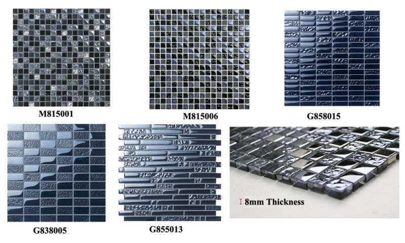 New! Electroplating Crystal Glass Mosaic Wall Tiles, Popular in USA, Europe, Brazil (G823018)