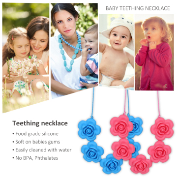 Food grade Silicone Teething Bracelet Baby Teething Necklace Teething Beads necklace