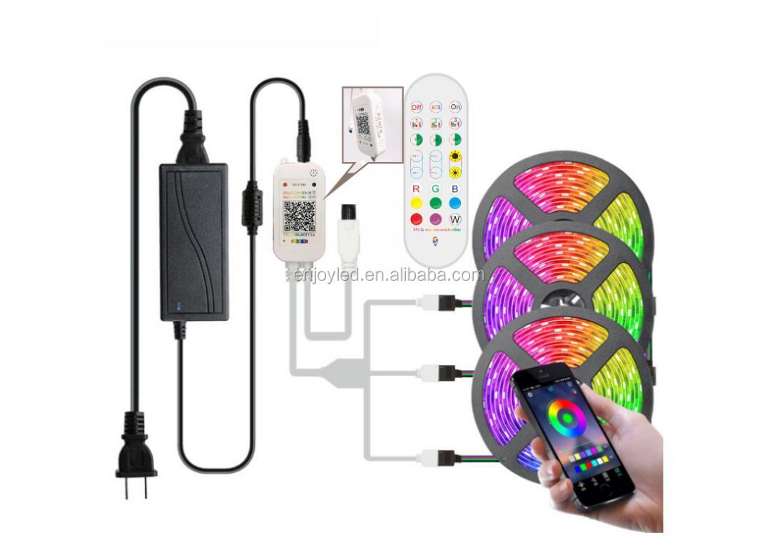 Smart WIFI tuya Smart App Control Led Strip Light RGB Tape 5M 10M DC12V SMD 2835 5050 Flexible RGB LED Stripe Ribbon Diode