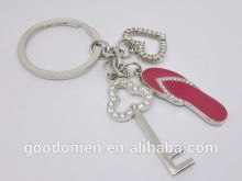 slipper keychain keyring,heart keychain,lock and key shape keychain
