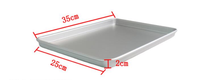 Bandeja para hornear poco profunda rectangular de aleación de aluminio con rejilla de enfriamiento (15) Aluminium Alloy Rectangular Shallow Baking Pan With Cooling Rack (15)