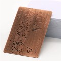 Colorful Electro-coating Metal Business Card with Hollow Out