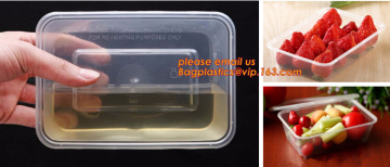 Biodegradable pp plastic food container, 3 compartment food container, Food grade container plastic packaging