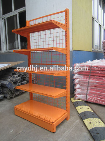 Wire supermarket back mesh shelf