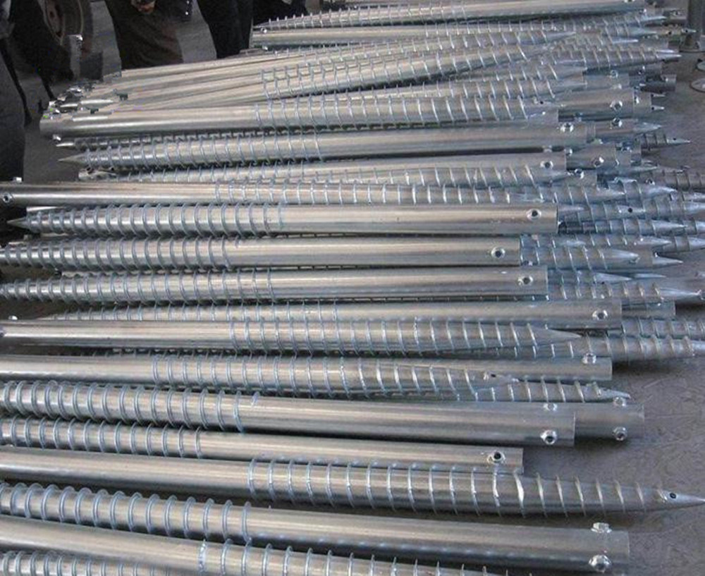 ground screw pile of packing 