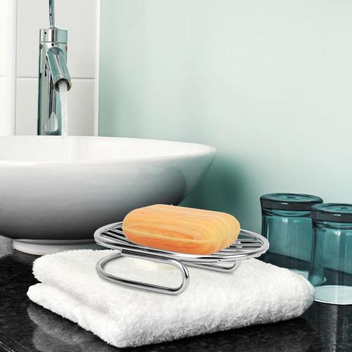 Creative use of bathroom stainless steel soap rack