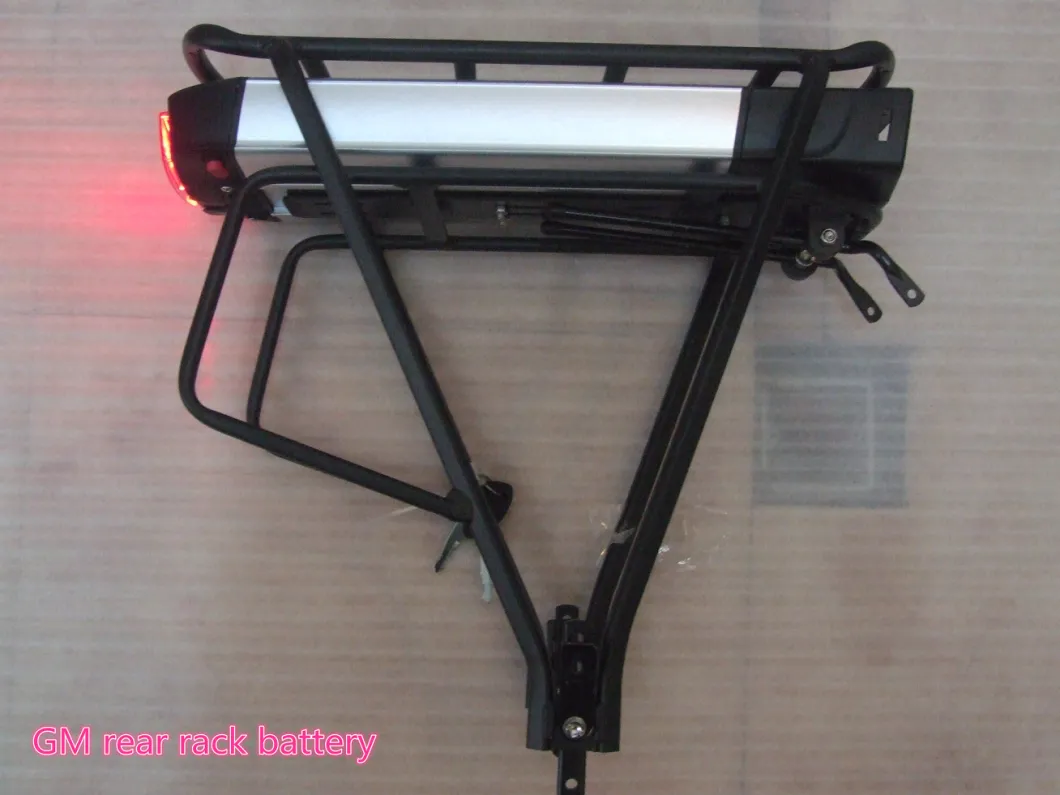 12V 60ah 3s17p GM Rear Rack Electric Bicycle Battery Lithium Ion Rear Rack Battery Li-ion Rechargeable Rack Battery with Samsung35e Cell with 2 Years Warranty
