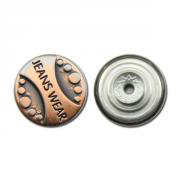 Button for jeans and jeans jackets