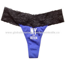 Women's lovely logo print G-strings