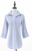 Women's Yarn-dyed Open collar Shirt