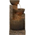 Rustic Outdoor Floor Water Fountain with LED Light