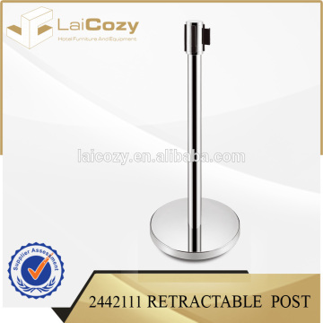 Retractable belt post stanchion barrier stand polishing stainless steel crowd control