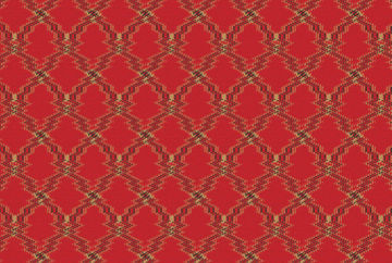 Custom Machine Tufted Red Plaid 100% Polypropylene Capet For Sitting Room