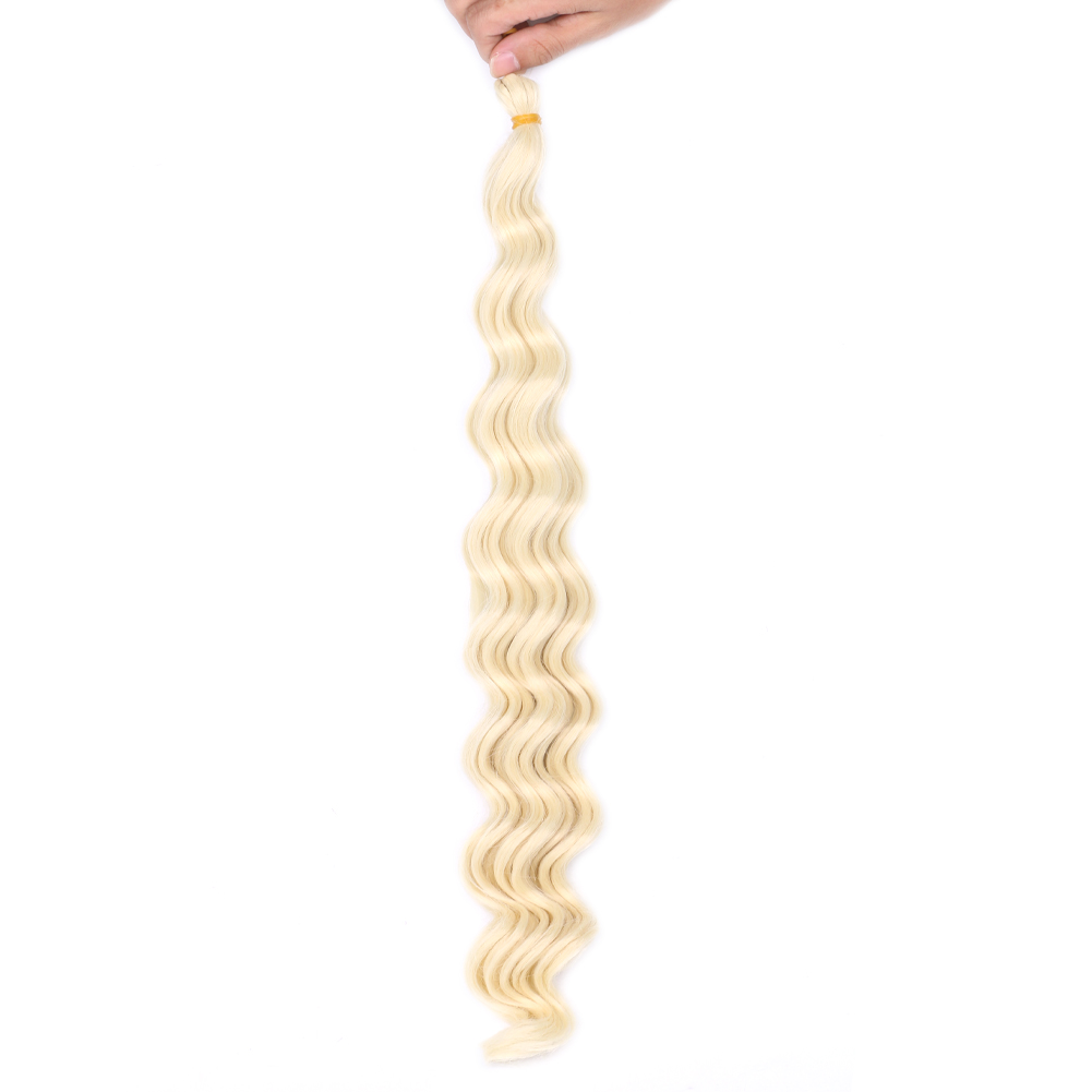 Xin si  20inch high temperature fiber synthetic hair extensions curly braiding hair deep wavy braiding hair