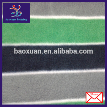 print fleece stripe knit fabric