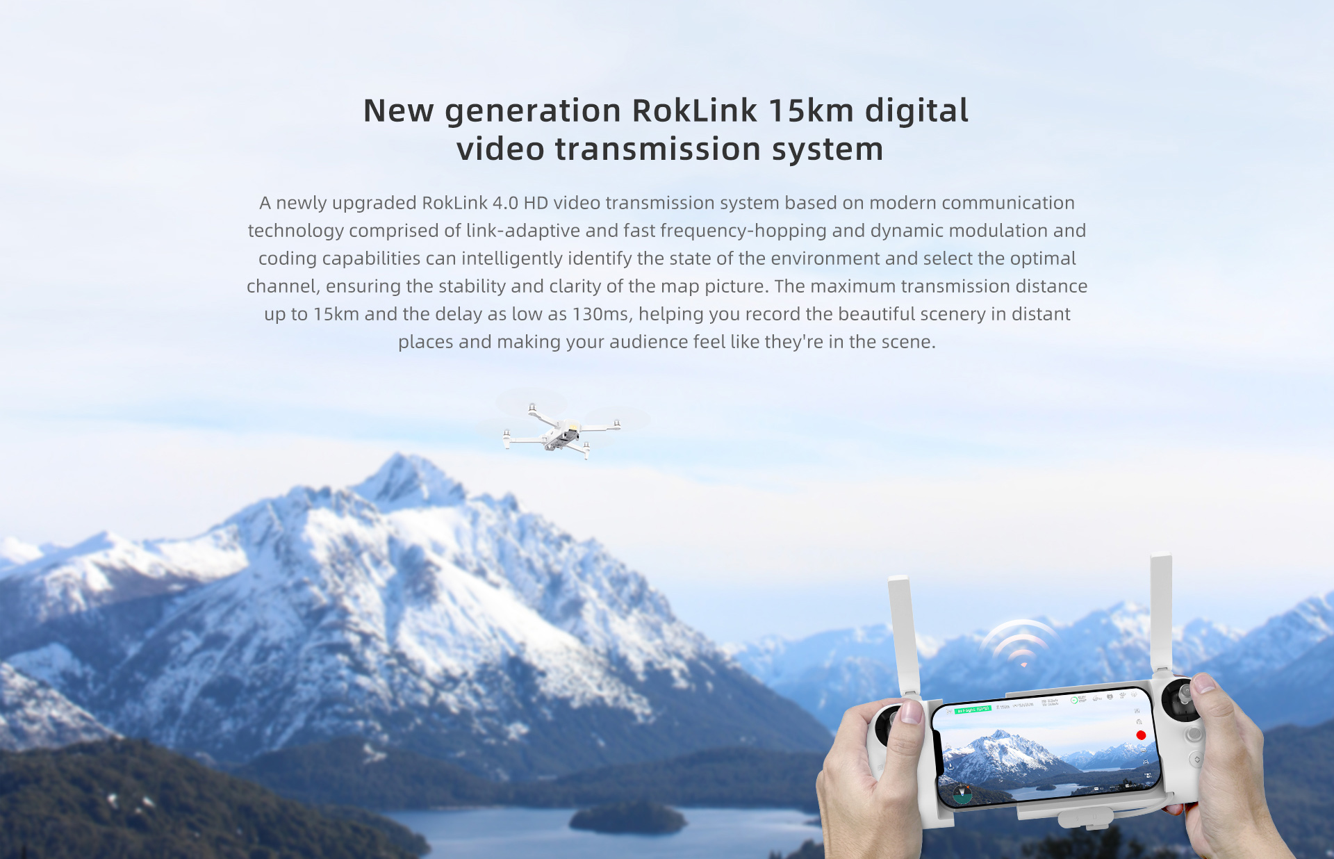 15km Transmission FIMI X8 Pro Drone with tri-directional Obstacle Sensing & megaphone of 100m sound projection range