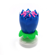sparkling opening happy birthday lotus flower candle