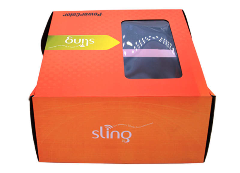 Spot UV Corrugated Paper Window Packaging Box 