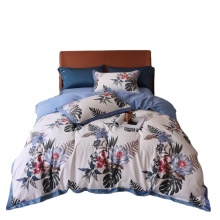 100% Egyptian Cotton Printed Drap De Lit Bedding Set with Curtains