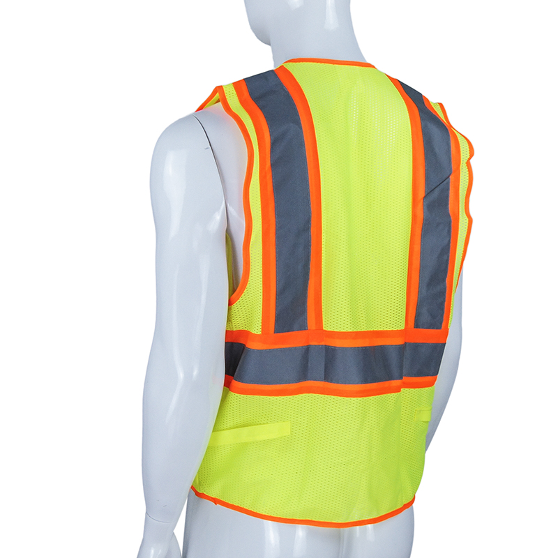 reflective road traffic safety warning vest with pocket