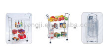 4 layer kitchen cart combination