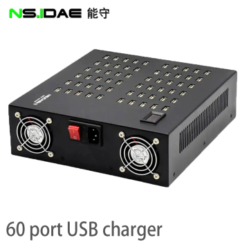 60-port USB charger port designs