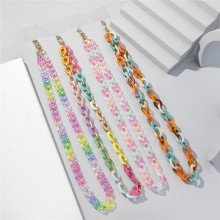 Fashion Colorful Acrylic Beaded Phone Lanyard Necklace