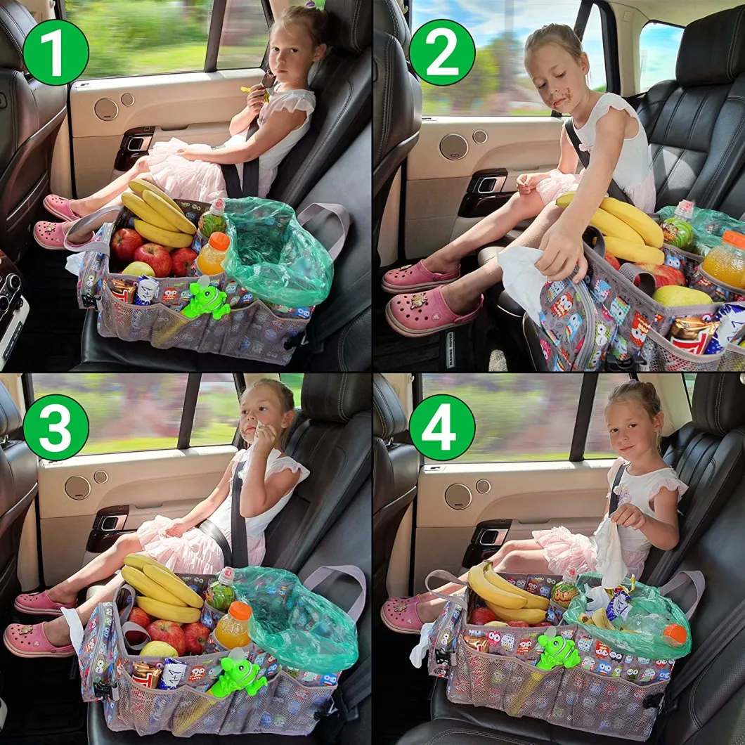 Kids Car Organizer Between Seats Travel Foldable Car Organizer Trunk Storage Box