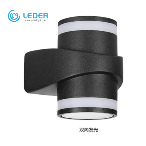 LEDER Long Black White Cylindrical LED Wall Light