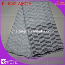 fashion embroidery lace/african lace fabric/african tulle lace/african french lace /charinter lace FL1042 white color