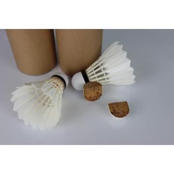 Natural Full Cork Bulb Head Goose Feather Badminton