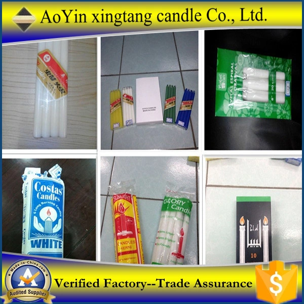 2016 Cheap Taper Candles Spiritual Candles White Candle by Aoyin Factory