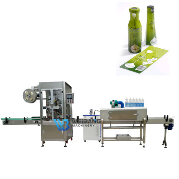 China Factory Automatic Round Bottle Shrink Sleeve Labeling Machine with Steam Shrinkage Furnace